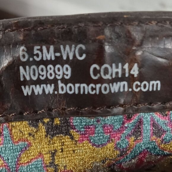 BORN CROWN Roxie Brown Crinkle Leather Tall Boots Size US 6.5 NWOT - Picture 8 of 10